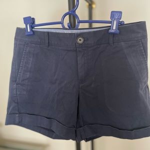 Womens Banana Republic City Chino Cuffed Shorts | Navy | Sz 6